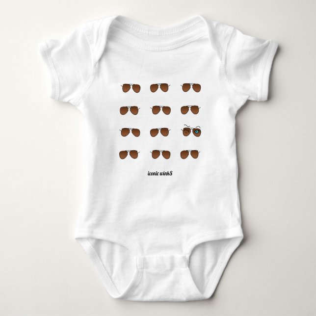 Coola Iconic winkS Aviator Glasses Brown Mönster T Shirt (Framsida)