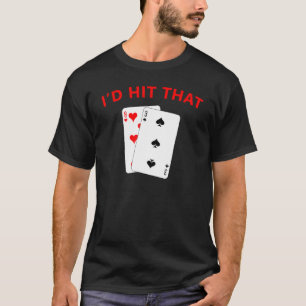 Coola-ID Slått som spelkortsspelaren betar T Shirt