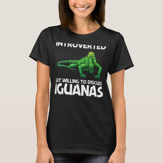 Coola Iguana För manar Women Lizard Reptile Herpet T Shirt (Framsida)