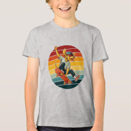 Coola illustrationer av skateboardhund t shirt