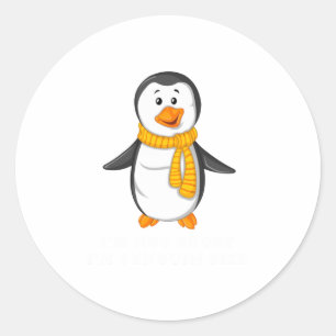 Coola Im Not Kort Im Penguin Storlek Funny Ani Runt Klistermärke