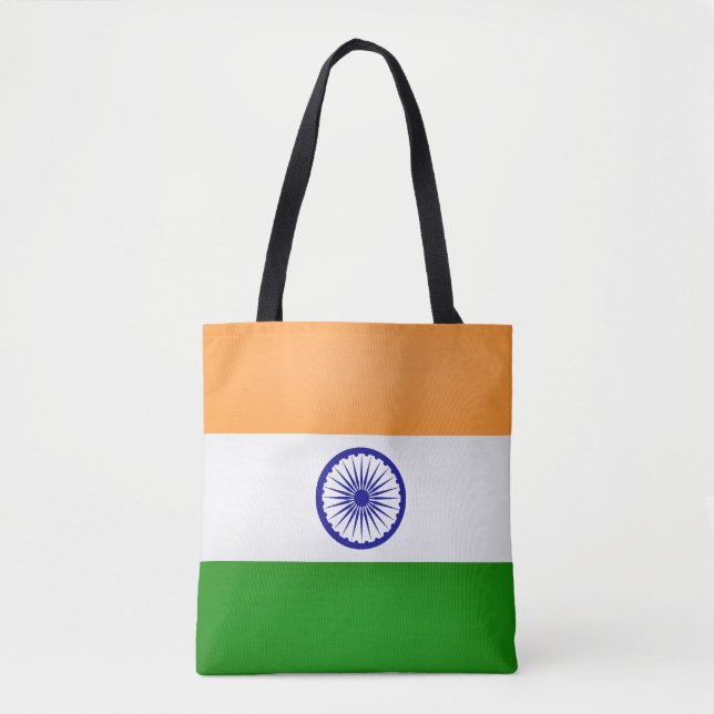 Coola Indien Flagga Mode Tygkasse (Framsida)