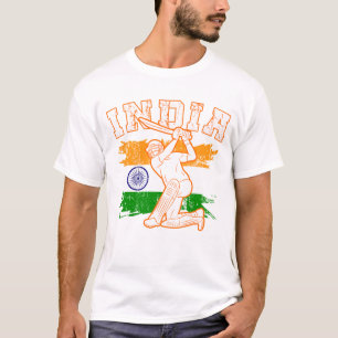 Coola Indiska Cricket Älskare ger indiska cricket T Shirt