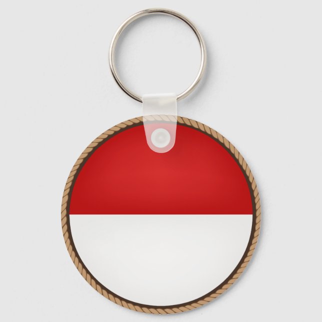 Coola Indonesia Flagga Seal Nyckelring (Framsida)