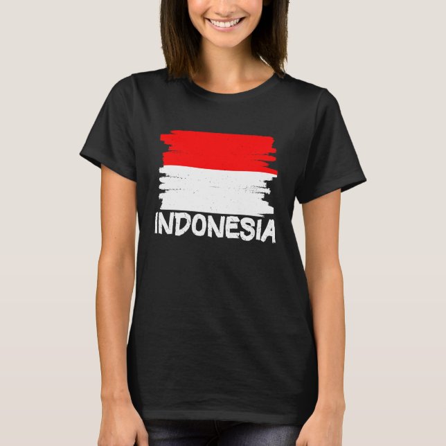 Coola indonesiska flaggan t shirt (Framsida)