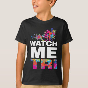 Coola Inspirerande Triathlon Färgrik Målarfärg Bar T Shirt
