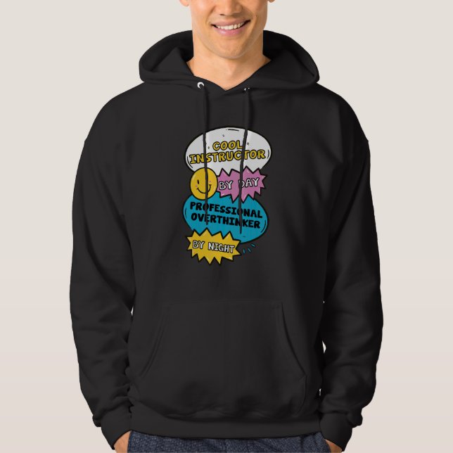 Coola instruktör på dagen, professionell överanaly hoodie (Framsida)