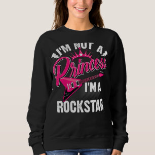 Coola Inte prinsessan Girl Rockstar Gift Music Äls T Shirt