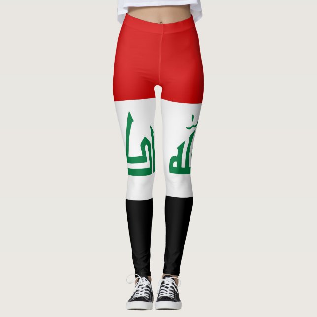 Coola Irak Flagga Mode Leggings (Framsida)