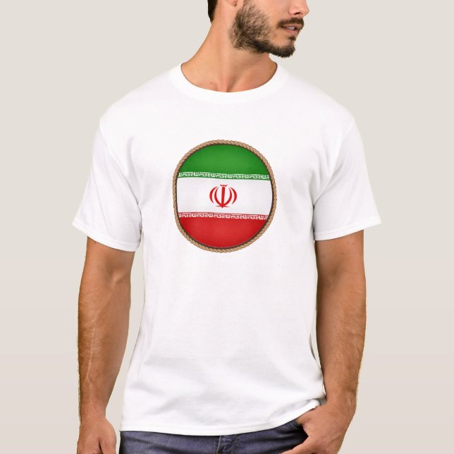 Coola Iran Flagga Seal T Shirt (Framsida)
