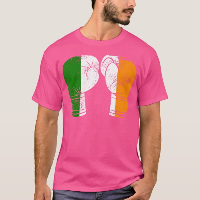 Coola Ireland Flagga Irish Flagga Boxing Glove Box T Shirt (Framsida)
