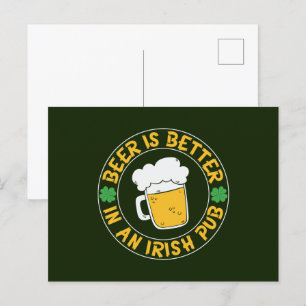 coola Irish pub ord art Helg Vykort