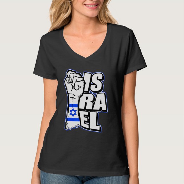 Coola Israel Flagga stolt Israel Flagga Flagga Isr T Shirt (Framsida)