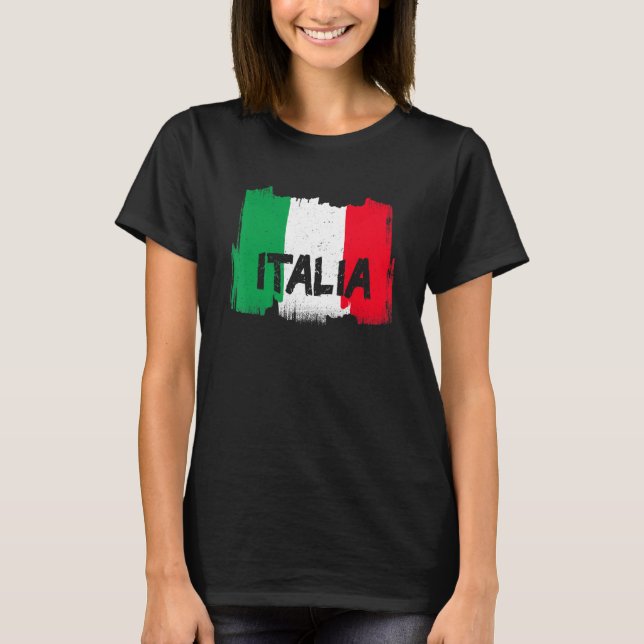 Coola Italia Flagga T Shirt (Framsida)