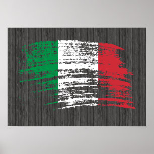 Coola Italiensk flagga Poster