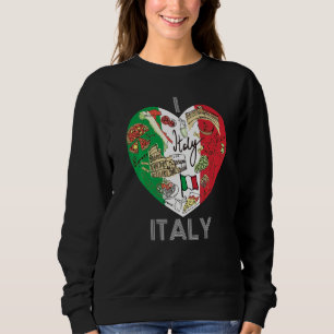 Coola Italienska Flagga Heart Italien Graphic Ital T Shirt