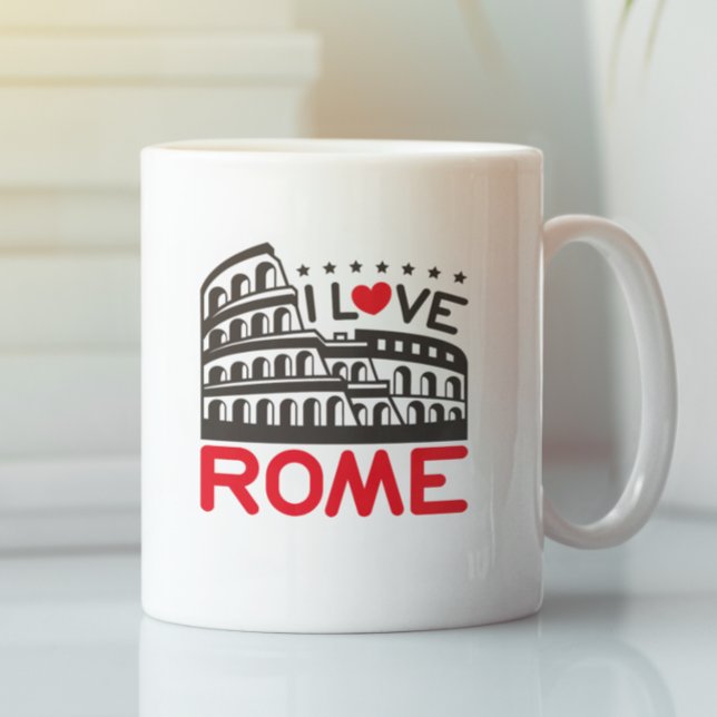 Coola Jag älskar Rom Italien Colosseum Resa Kaffemugg (Cool I Love Rome Italy Colosseum Travel Coffee Mug)