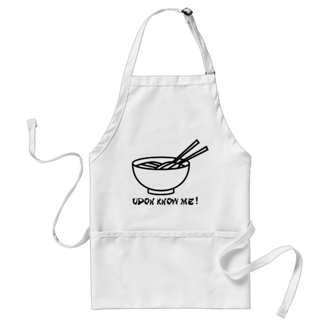 Coola Jag känner inte UDON Ordlek Funny Apron Förkläde (Framsidan)