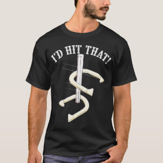 Coola jag Slå den där konstiga Horseshoe Pitching  T Shirt
