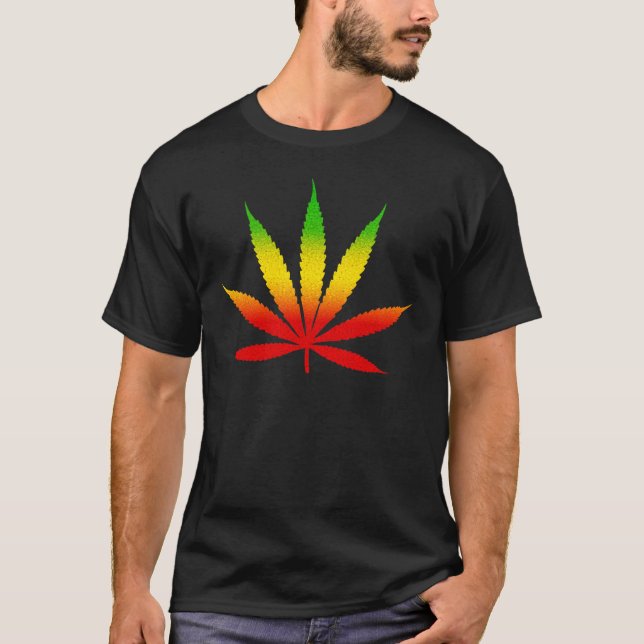 Coola Jamaican Färg Reggae Rasta Löv Jamaica T-shirt (Framsida)