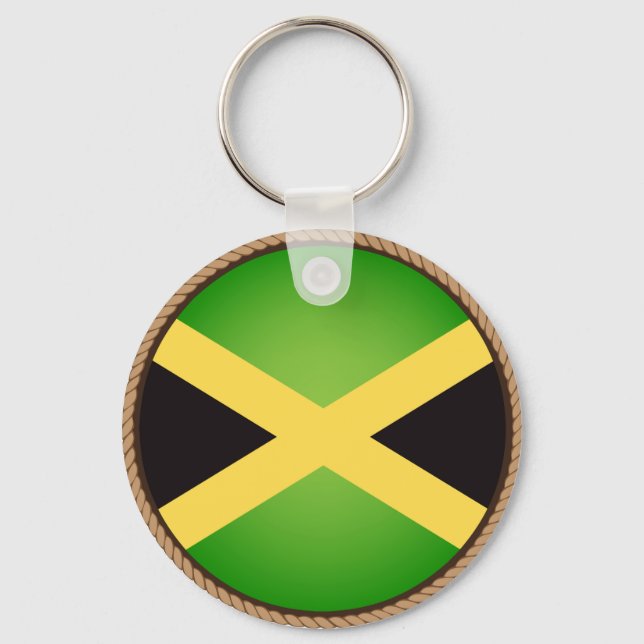 Coola Jamaican Flagga Seal Nyckelring (Framsida)