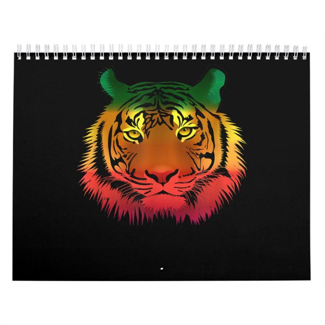 Coola Jamaican Tiger Flagga Kalender (Omslag)