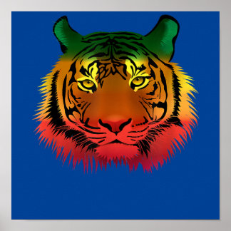 Coola Jamaican Tiger Flagga Poster