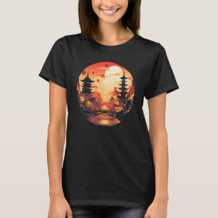Coola Japan Town med red Sunset for Downtown sight T Shirt