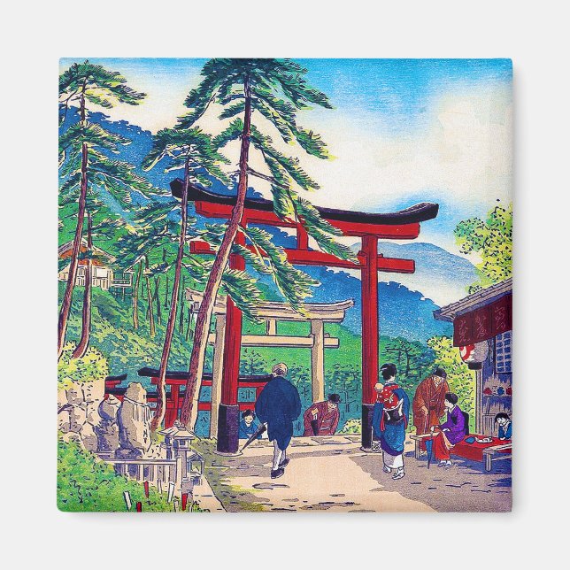 Coola japanese Mounttori grind people scenery Magnet (Framsidan)