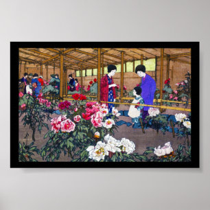 Coola japanese oriental blomsterträdgård people sc poster