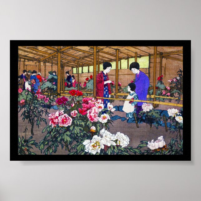 Coola japanese oriental blomsterträdgård people sc poster (Framsidan)
