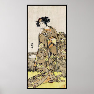 Coola japanese ukiyo-e vintage geisha old rulla poster