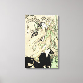 Coola japanese vintage ukiyo-e rulla 2 geishas canvastryck