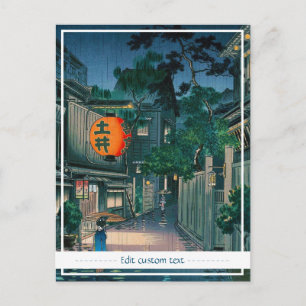 Coola japansk japansk Kasamatsu nattetid Vykort