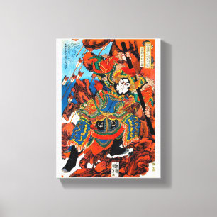 Coola japansk legendarisk hjälte Samurai art Canvastryck