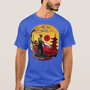 Coola Japanska Art Samurai, Cute Japanska vyklipp T Shirt