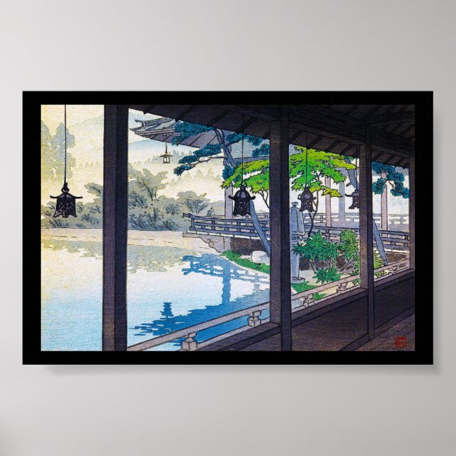 Coola japanskt trädgårdsodling i sjö poster (Framsidan)