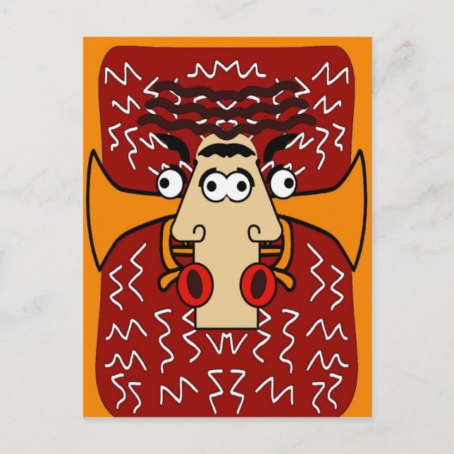 Coola Jazz Abstrakt Cubism 2 Vykort (Framsida)