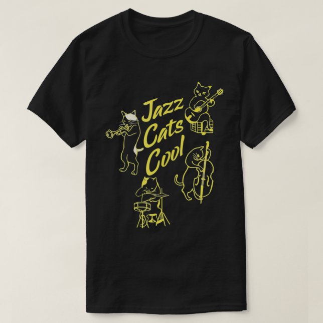 Coola Jazz Cats Music T Shirt (Design framsida)
