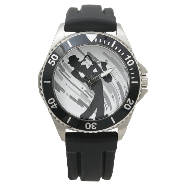 Coola Jazz Musician Theme Manarna Masculine Wristw Armbandsur (Framsida)