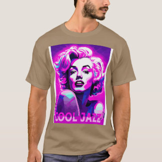 coola jazz neon färg science fiction t shirt