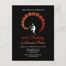 Coola Jazz Trumpet Musician 60:e Födelsedagsfesten Inbjudan Vykort