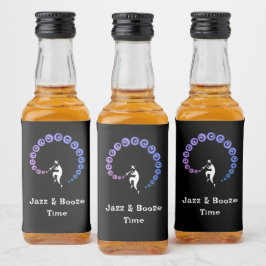 Coola Jazz Trumpet Musician Blue Music Birthday Spritflaskor Etikett