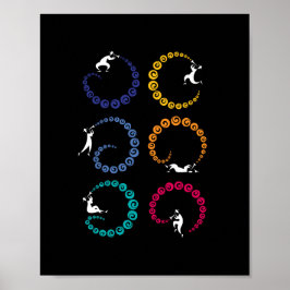 Coola Jazz Trumpet Musician Rainbow Poster
