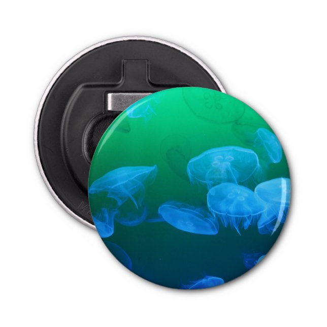 Coola Jellyfish Grönt Blue Gradient Flasköppnare (Framsidan)