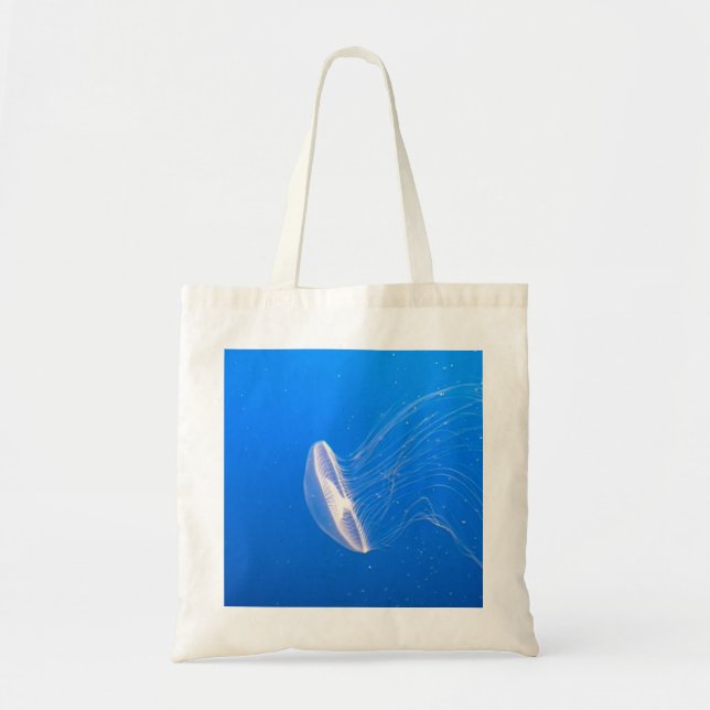 Coola Jellyfish Tentacles Bright Blue Vatten Tygkasse (Framsidan)