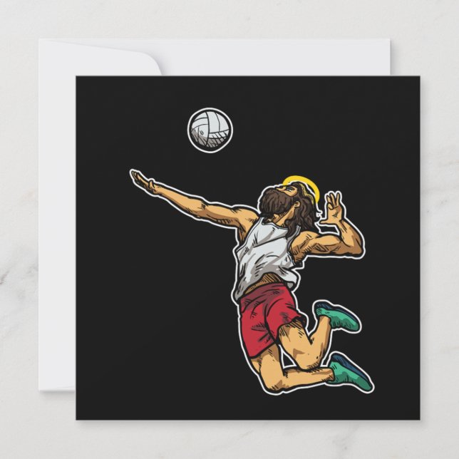 Coola Jesus Volleyboll Presentidé Inbjudningar (Framsida)