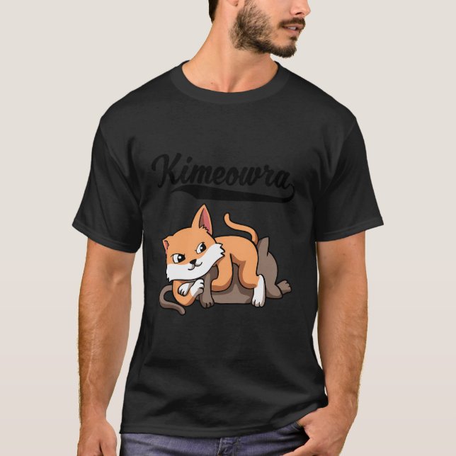 Coola Jiu Jitsu Kimura Cute Kawaii Kimeowra Cat Ro T Shirt (Framsida)