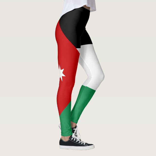 Coola Jordanien Flagga Mode Leggings (Höger)