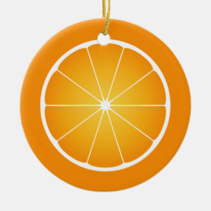 Coola Juicy Orange-fruktsegment Julgransprydnad Keramik